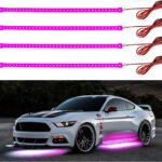 YM E-Bright Led Strip Lights for Cars Boat Motorcycle Golf Cart Interior Exterior Underwater Marine Lighting Waterproof IP68 12inch 36smd 12v,Pink(Pack of 4)