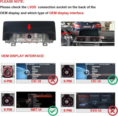 PEMP 10.25" Linux Screen for BMW (2012-2017) 3 Series F30 NBT CIC System, CarPlay Support iOS 26 Android Auto Mirror Link with a 720P AHD Revers Camera - Image 5