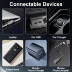 2 PCS USB Car Interior Lights, Plug-in Retro Car Atmosphere Lamps with Touch Adjustment, Portable Mini Nightlights, Universal Ambient Lighting Kits for Vehicle Interior Accessories (Yellow) - Image 7