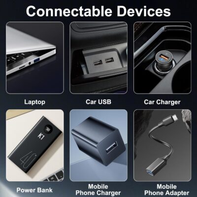 2 PCS USB Car Interior Lights, Plug-in Retro Car Atmosphere Lamps with Touch Adjustment, Portable Mini Nightlights, Universal Ambient Lighting Kits for Vehicle Interior Accessories (Yellow) - Image 7