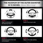 Boho Steering Wheel Cover Elastic Microfiber for Women, Universal Fit 15 inch Car SUV, Hippie Style Protector Cover, Anti-Slip, Breathable, Absorbing Sweat - 01 - Image 7