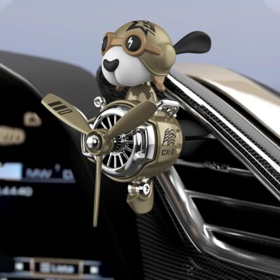 Pilot Car Air Freshener, Cute Dog Car Vent Clip Air Freshener Automotive Air Outlet Fan Diffuser, Automotive Interiors Vent Decoration (Shake Head Style - Dog) - Image 5
