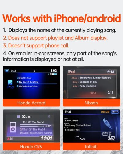USB Bluetooth 5.3 Car Adapter Compatible for Infiniti,Nissan,GMC,Chevy,Honda,Ford,Mazda Music Interface Connector - Image 5