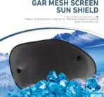 2 PCS Car Side Window Sun Shade, 25.5 x 14.9 Inch Mesh Sunshade with Suction Cups for UV and Heat Blocking, Universal for Most Cars, Trucks, SUVs (Black) - Image 4