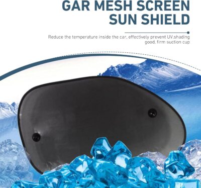 2 PCS Car Side Window Sun Shade, 25.5 x 14.9 Inch Mesh Sunshade with Suction Cups for UV and Heat Blocking, Universal for Most Cars, Trucks, SUVs (Black) - Image 4