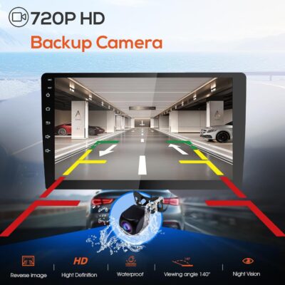 10.1" Double Din Car Stereo, Touchscreen Car Radio with Wireless Apple CarPlay & Android Auto, Bluetooth 4.1, HD Backup Camera, Mirror Link, GPS Navigation, WiFi, Voice Control, 2+64GB, FM/AM - Image 5