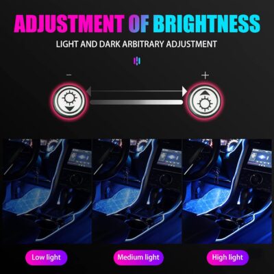 1 PC Car LED Strip Lights, 16 Million Colors 5 in 1 with 236 inches Fiber Optic, Multicolor RGB Car Interior Lights Automobile Ambient Neon Lighting Kit (Multicolored) - Image 5