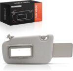 A-Premium Driver Left Side Sun Visor Compatible with Nissan Sentra 2013 2014 2015 2016 2017 2018 2019 - Without Vanity Light, with Vanity Mirror, with sliding sun visor extension, Gray