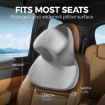 BEBAS Car Headrest Pillow, Ergonomic Neck Pillow with Memory Foam, Enlarged Surface for Head Neck Shoulder Support, Breathable Removeable Car Seat Pillow for Pain Relief(Gray, 1 Pack) - Image 2