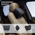 Car Neck Pillow for Driving, Soft Car Neck Pillow Memory Foam Neck Support Pillow, Comfortable Ergonomic Design for Travel, Cervical Support and Neck Pain Relief (Black, 1Pcs) - Image 2