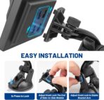 EWAY 4-Hole Direct Fit Suction Cup Mount for Backup Camera 4.3"/5" Monitor, Knob-Lock Adjustable Dashboard Windshield Monitor Mounting Bracket Holder for Car Rear View Camera Screen Display Stand - Image 5