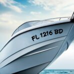 2 Pack Custom Boat Registration Numbers & Name Decal - Personalized Vinyl Boat Stickers - UV/Fade Resistant, Marine Lettering for Hulls & Windshields, Auto, Car, Window, Business, Glass, Truck