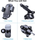 Romuto Phone Holders for Your Car Phone Holder Mount【Super Suction】Cell Phone Mount for Car Accessories for Women Men Windshield/Vent/Dash Truck Stand Desk Mount Clamp Holder for iPhone Samsung Camera - Image 11