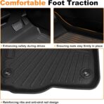 Floor Mats Fits for Honda CR-V 2023 2024 2025(NOT for Hybrid), All Weather Protection TPE Anti-Slip Automotive Floor Liners, Includes 1st and 2nd Row Full Set Liners, Odorless Anti-Slip Mats Black - Image 2