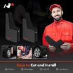 A-Premium Mud Flaps, 4 Pack Universal Splash Guards for Car Sedan Coupe, Black Front and Rear Upgraded Mud Guards Includes Mounting Hardware, Drilling Required - Image 6