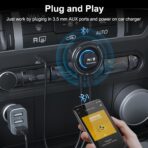 Bluetooth Car Adapter, AUX Bluetooth Adapter for Car/Home Stereo/Hands-Free Calls, Bluetooth Aux Adapter with 3 Ports USB Car Charger, Support Dual Connection/Mic/Noise Reduction Isolator - Image 2