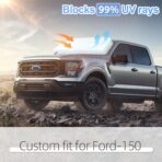 for Ford F150 F-150 F250 F350 F450 2015-2020 Sun Shade Sunshade Windshield Cover - 4 Layers Front Window Shade 250T Foldable Shade Custom Sun Visor Blocks UV Rays Truck Accessories - Image 5