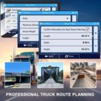 Car GPS Navigation 7 Inch Truck Navigator Latest Maps Touch Screen Vehicle GPS Commercial Trucker Voice Navigation Speeding Warning Free Lifetime Update of Maps - Image 3