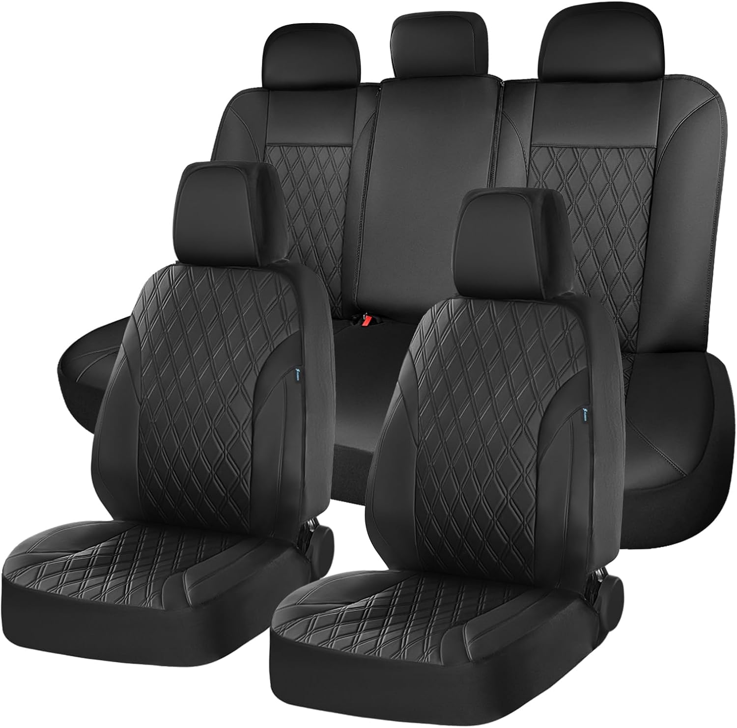 71AfjLv3RTL._AC_SL1500_.jpg FLORICH Car Seat Covers Full Set, Leather Seat Covers for Cars, Car Seat Protector Waterproof Breathable, Universal Automotive Seat Covers, Front and Rear Car Seat Cover Fit for Most Sedans SUV Truck - Image 1