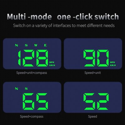 Heads up Display for Cars,Car HUD Head up Display W2S,Speedometer for Car,Digital Speedometer for Car Plug and Play,Speedometer with Overspeed Alarm,Automatic Brightness Adjustment,LED Large Font - Image 6