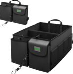 DRIVE - Car Trunk Organizer - Collapsible, Multi-Compartment Automotive SUV Car Organizer for Storage w/Adjustable Straps - Truck & Car Accessories for Women and Men - Black - Image 9