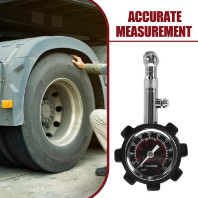High-Precision Mechanical Tire Pressure Gauge with Black Protective Case Small Vehicle Tire Air Gauge Tool for Car Pressure Replacement and Monitoring - Image 7