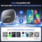 2-in-1 Wireless Apple CarPlay&Android Auto Adapter 2026, Magic AI Box Streaming Dongle Support Netflix/YouTube, Plug&Play, Car Play Wireless Adapter, Only Fit for Cars with Wired CarPlay/Android Auto - Image 7
