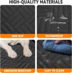 YJGF Dog Back Seat Extender for Truck,Truck Seat Cover Back Seat,Dog Hammock for Truck,Pet Seat Covers for Dogs,Hard Bottom Seat Extender for Dogs(Black,for Full Size Truck) - Image 5