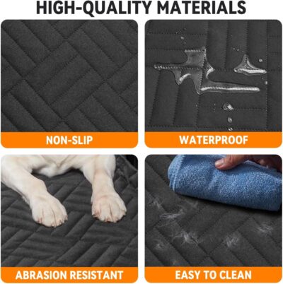 YJGF Dog Back Seat Extender for Truck,Truck Seat Cover Back Seat,Dog Hammock for Truck,Pet Seat Covers for Dogs,Hard Bottom Seat Extender for Dogs(Black,for Full Size Truck) - Image 5