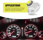 10 PCS Car T4.2 LED Bulbs, 12 V 3030 SMD High Brightness Dashboard Indicator Light, Plug and Play Wide Angle HVAC Climate Control Bulb, Interior Lighting Replacement for Car (White) - Image 6