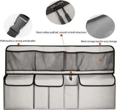 Car Trunk Organizer, LARGE CAPACITY Car Storage Bag with 9 Pockets, 9X Upgraded Trunk Storage Organizer for Car, SUV, Truck, MPV - Image 4