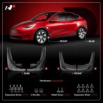 A-Premium Mud Flaps for Tesla Model Y 2020 2021 2022, 4 Pack No Drilling Required Mud Guards for Model Y Accessories - Image 5