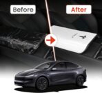 Polwlamks Center Console Armrest Cover for Model Y/Model 3, Soft Leather Pad Armrest Protector Armrest Box Cushion Compatible with New Tesla Refresh Model Y (2020-2026) / Model 3 (2019-2025) - Image 6