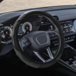 Car Steering Wheel Cover, 15 inch Carbon Fiber Microfiber PU Leather Elastic Steering Wheel Protector, Universal Car Accessories (Gray)