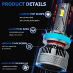 AWALITED Fits for 2010-2020 Toyota 4Runner High Low Beam Fog Lights Bulbs Combo Pack, 6000K White Plug-and-Play Super Bright Bulbs, Pack of 6 - Image 7