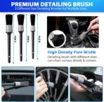 THINKWORK Car Cleaning Kit, Car Vacuum Kit, Gray Car Interior Detailing Kit with 8000PA High Power Vacuum, Including 7Pcs Detailing Brush Set and Bag - Image 4
