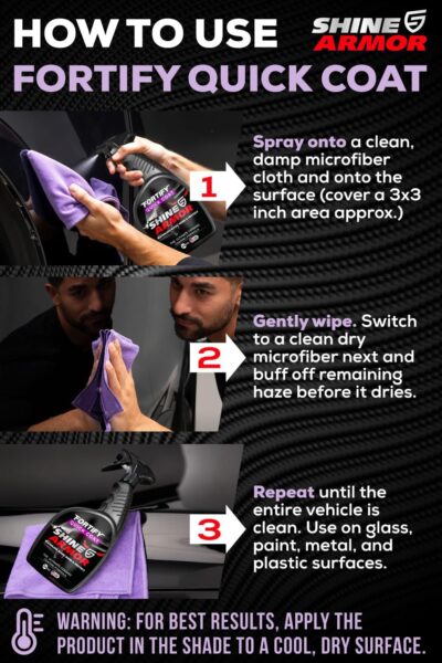 Car Wax Spray and Ceramic Coating for Cars - 3 in 1 Waterless Car Wash and Detailing - Quick Effect Coating Agent for Car - High Gloss Car Coating Spray, Shiny Car Stuff by Shine Armor - 24FlOz - Image 2