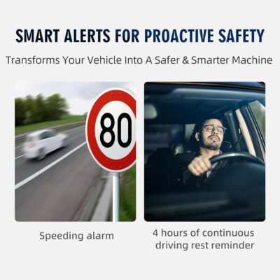 Digital GPS Speedometer MPH for Car 5.5 inch LCD Heads Up Display HUD with Compass Speed Fatigued Driving Alert Overspeed Alarm Trip Meter for All 5V Car - Image 5