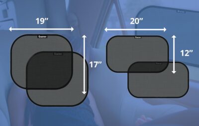 Car Sun Shades for Side and Rear Window (4 Pack) - Car Sunshade Protector - Protect Your Kids and Pets in the Back seat from Sun Glare and Heat. Blocks Over 98% of Harmful UV Rays - Easy to Install, - Image 2