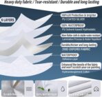 BYDOLL Car Cover Waterproof All Weather 6 Layers Snowproof Windproof Hail Protector Full Exterior Covers UV Protection 210D Oxford Universal Fit Sedan Outdoor Automobiles Zipper Cotton Inside - Image 2