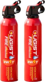 Ougist Water-Based Fire Extinguisher -2 Pack Portable for Home & Vehicle Use, Cold-Weather Safe, Prevents Re-Ignition - Ideal for Kitchen, Garage, Car