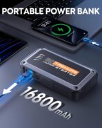 TREKURE Portable Car Battery Jump Starter 4000A 16800mAh Jump Box, Car Battery Jumper Starter Portable Jumper Cables for car(8.0L Gas/6.5L Diesel), Fast Charge, Lights, Compact - Image 3