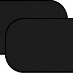 2PCS Car Window Shades for Baby, Cars Sun Shade, 21"x14" Mesh Car Window Covers, Sun Shade Cars Accessories Sun Glare Shield and UV Protection Universal Fit Children, Pets, Adult (Black)