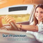 ZONETECH Cling Glare Reducer Sun Shade Side Window Car Curtains UV Rays Visor Protection,Universal Fit Protects from Sun-Rays - for All Year Round Use. Perfect for Road Trips 2-Pack - Image 7