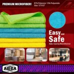 AIDEA Microfiber Cleaning Cloth, 50PK, Microfiber Towels for Cars, Premium Wash Cloths, Dusting Cloth Cleaning Rags, Absorbent Towels for SUVs, House, Kitchen, Window, Cleaning Supplies12×12" - Image 6