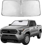 Econour Windshield Sun Shade for Toyota Tacoma 2016-2025 2026 Accessories 2Dr 4Dr Pickup Truck, Custom Fit Car Front Window Sunshade Sun Visor Protector Foldable Blocks UV Rays Keep Car Cooler