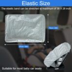 Baby Car Seat Sun Shade Cover - Keep Baby's Carseat Cooler Foldable PET Aluminium Cover for UV Protection, Dust - Image 3