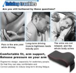 Car Armrest Cushion, Memory Foam Car Center Console Pillow Cushion with Phone Holder Storage Bag, Leather Arm Rest Pillow Cover, Universal Car Armrest Pad Accessories (Black/Red) - Image 4