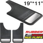 AUTOXBERT Mud Flaps for Trucks Heavy Duty Universal Rubber Mud Flaps Car Dirty Fender All Weather Mudguards Front Rear Splash Guards with Stainless Steel Plates, 2pc- Black - Image 4
