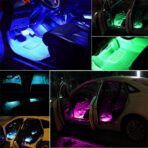 Car LED Strip Light, Uniwit 4 Pcs Multicolor Music Car Interior Atmosphere Lights for Car TV Home with Sound Active Function,Remote Control and Smart USB Port (48 LED-USB Port) - Image 2
